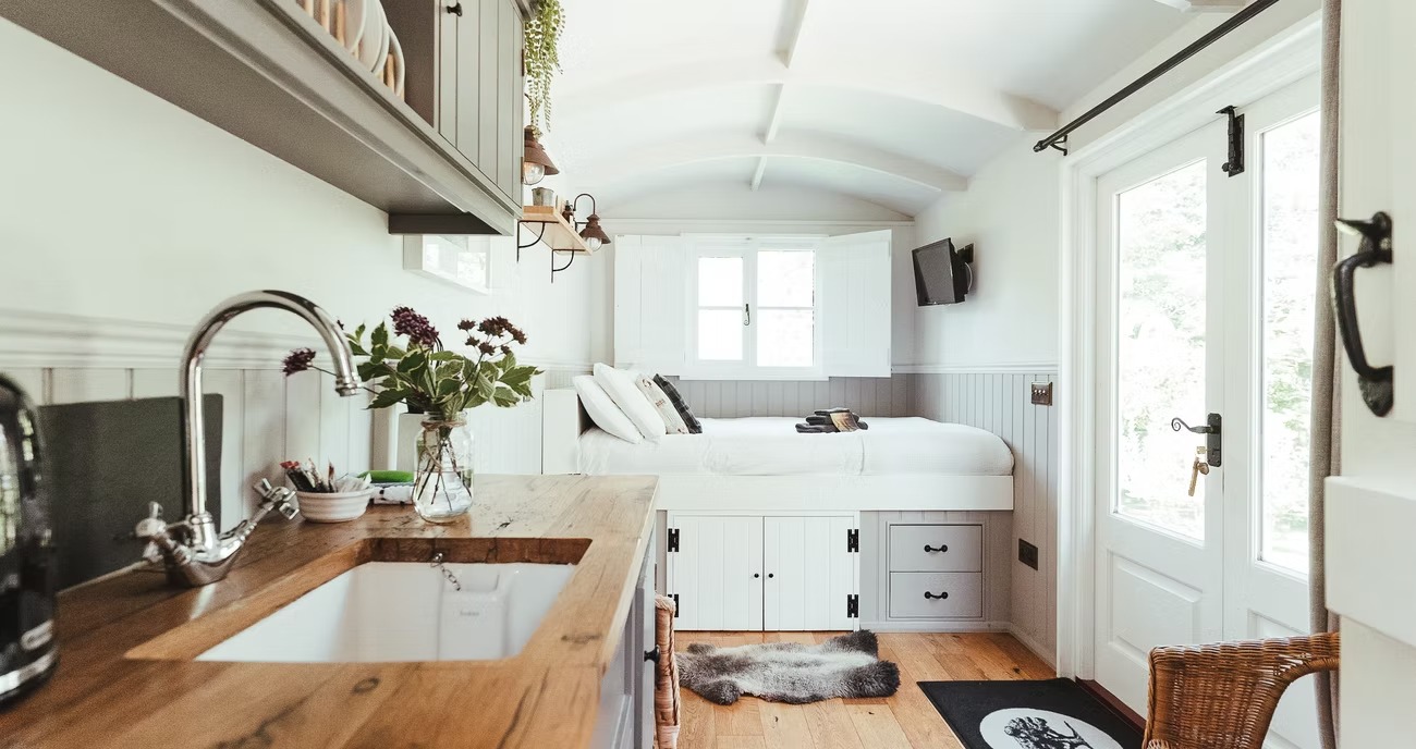 Shepherd hut inside